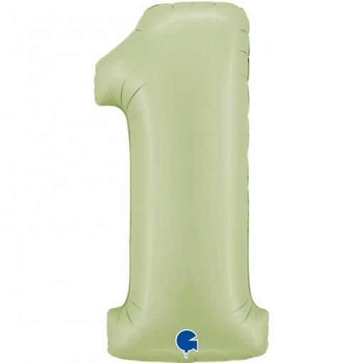 Balão Foil 102cm Verde Oliva Número 1