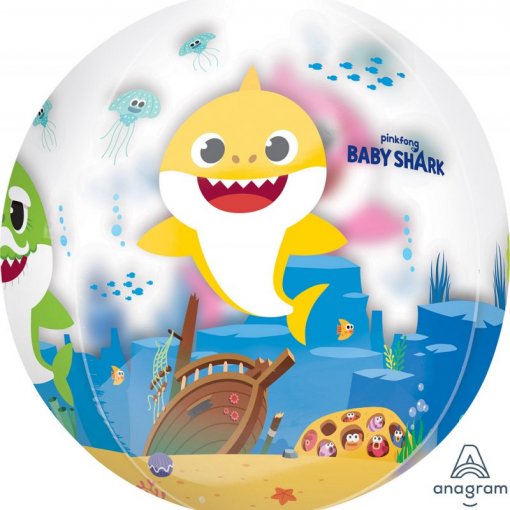 Balão Foil Orbz 38x40cm Baby Shark