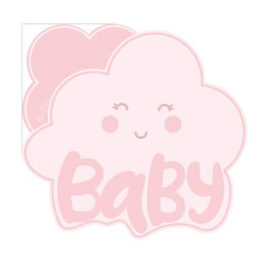 16 Guardanapos 33cm Nuvem Rosa