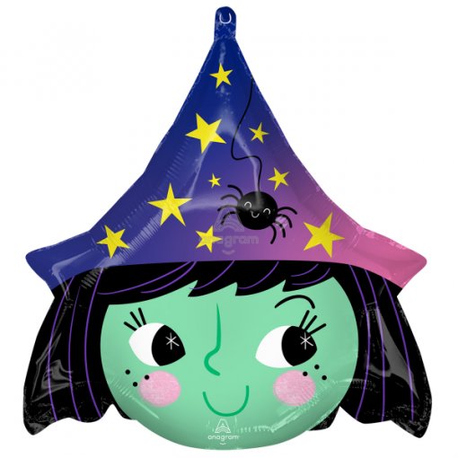 Balão Foil S50 48x48cm Bruxa - Halloween