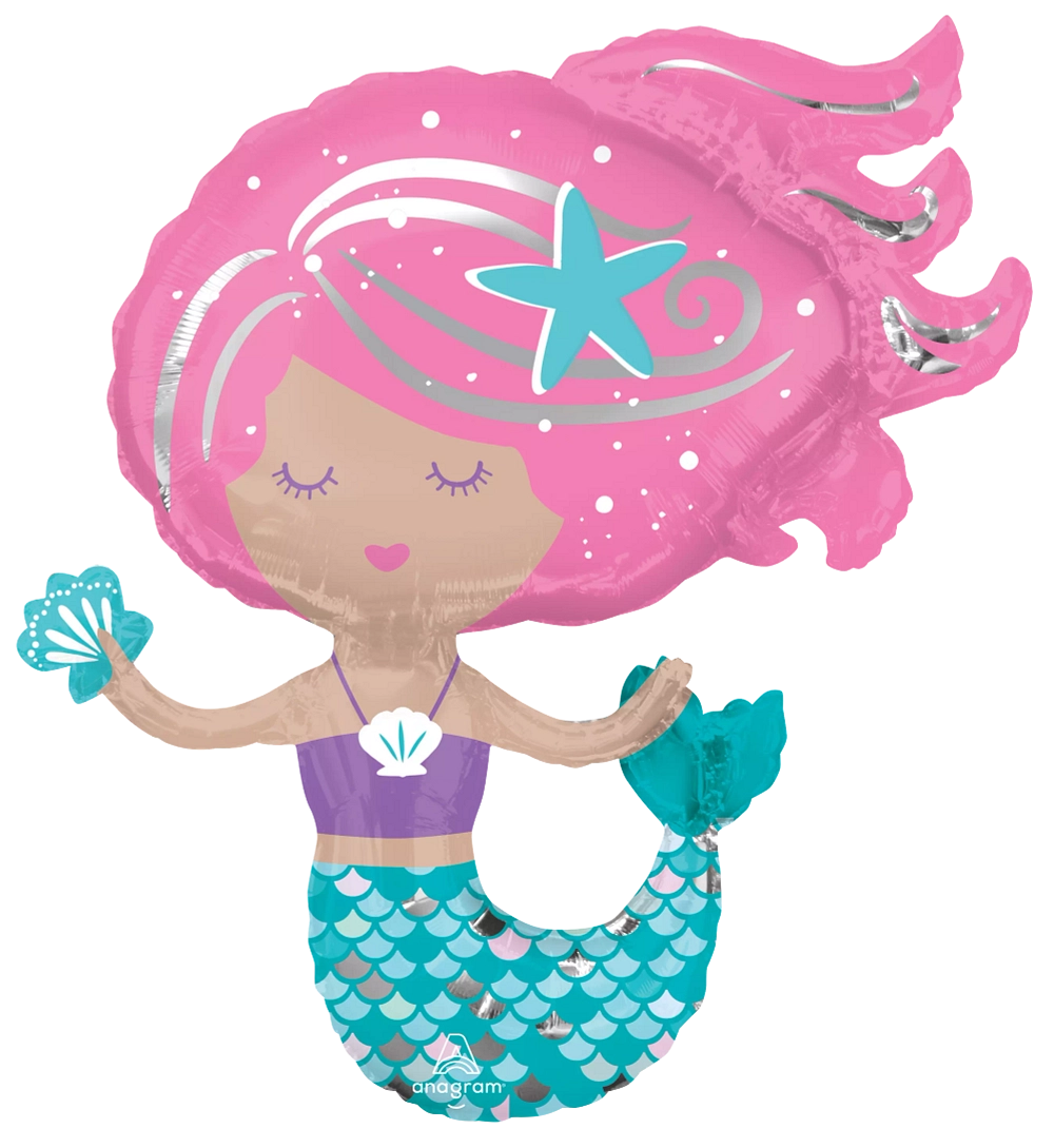 Balão Foil 73x76cm Sereia Shimmering