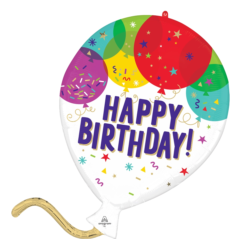 Balão Foil 66x63cm Happy Birthday 