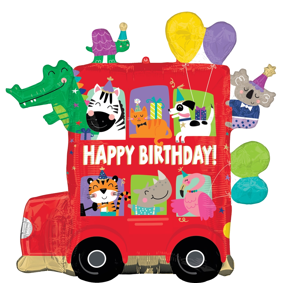 Balão Foil 71cm Party Bus Birthday
