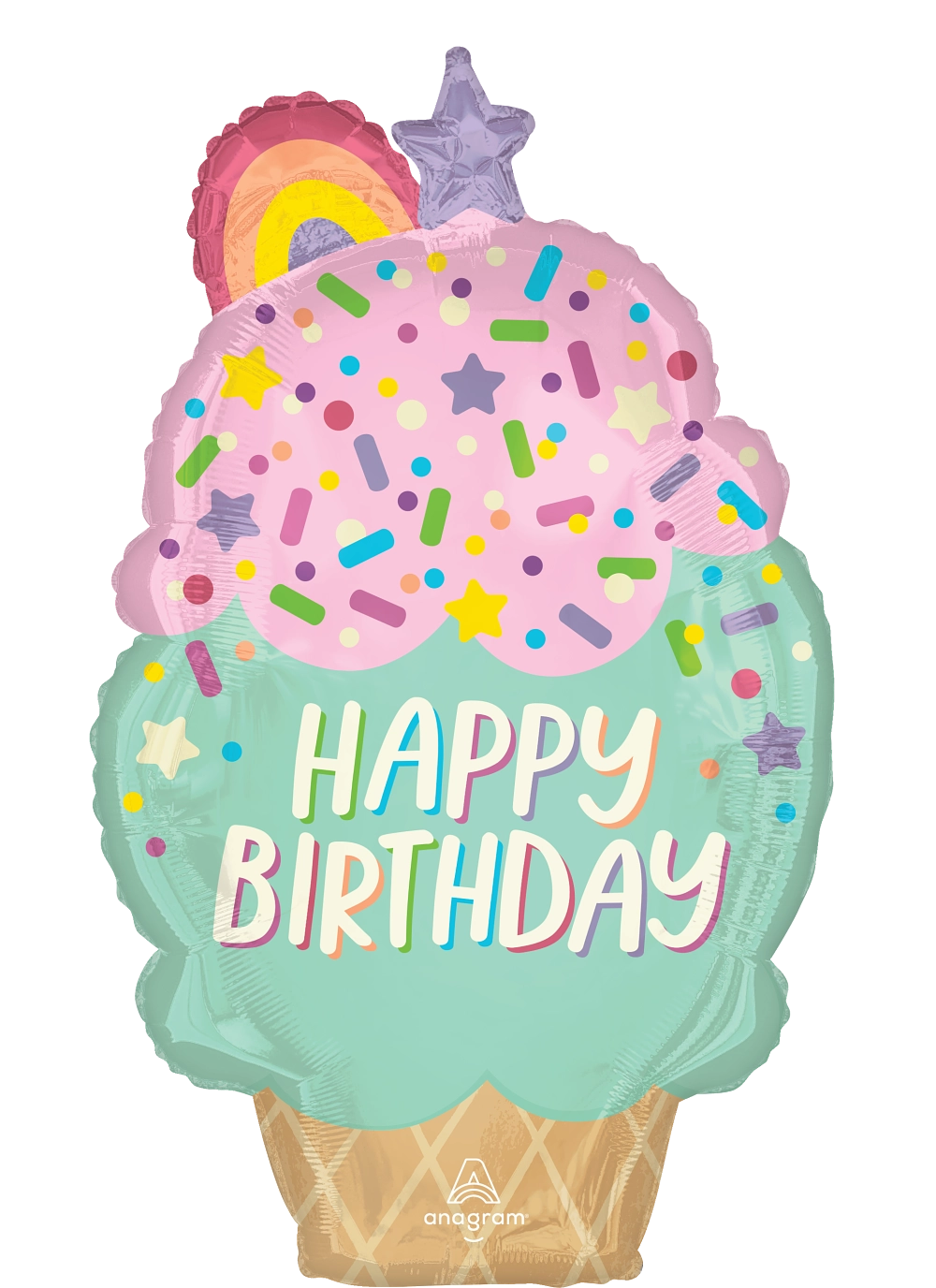 Balão Foil 48x76cm Gelado Ice Cream Party Birthday