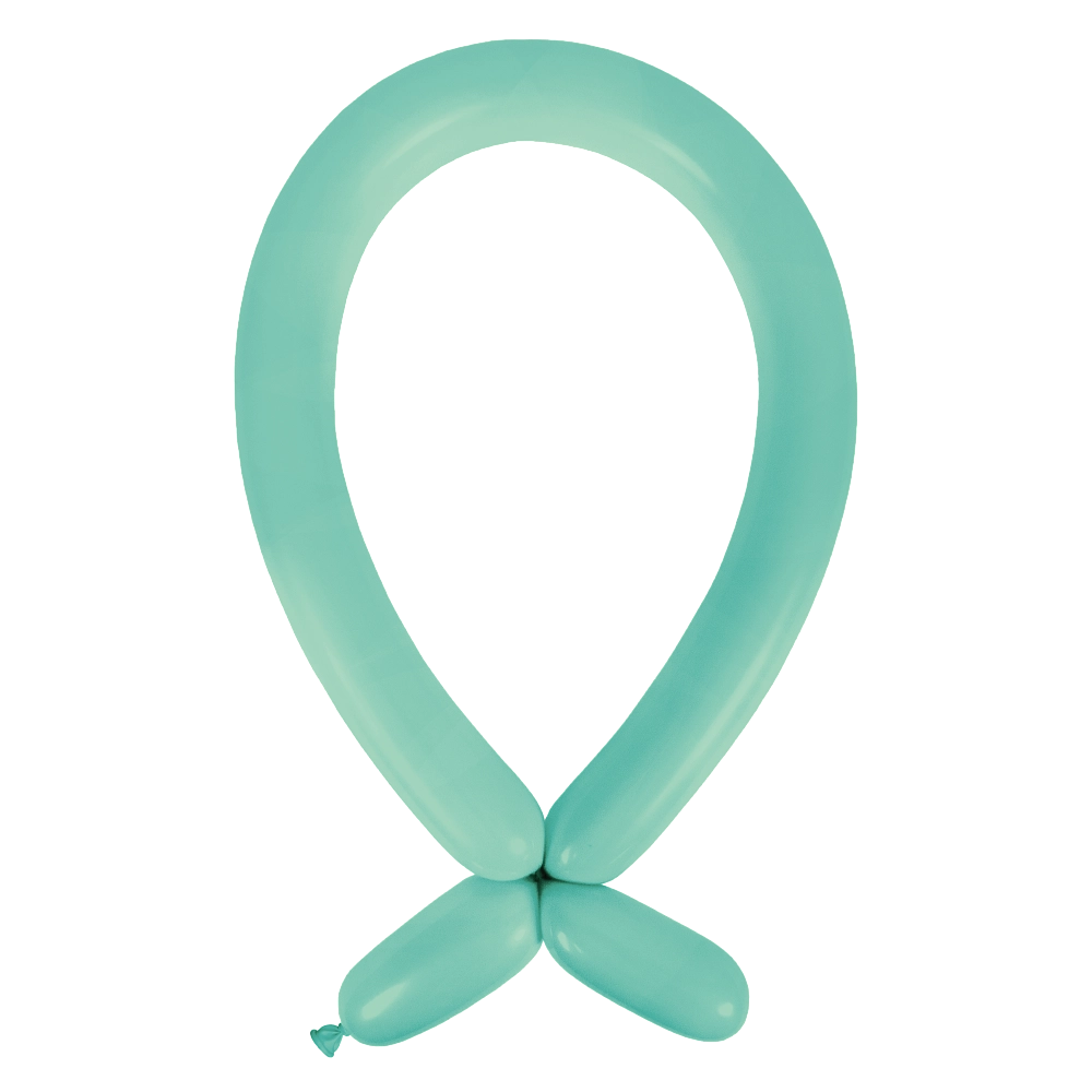 100 Balões latex Modelar 260 Fashion Robins Egg Blue