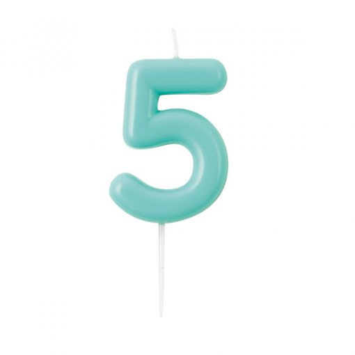 Vela de Aniversário Aquamarine 10,5cm nº5