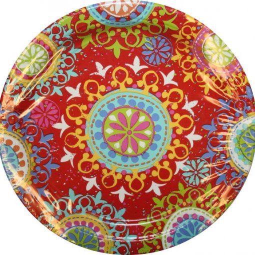 8 Pratos 18cm Hippie