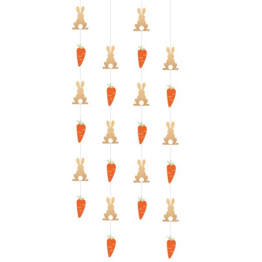 4 Decorações Coelho da Páscoa Papel 130 cm