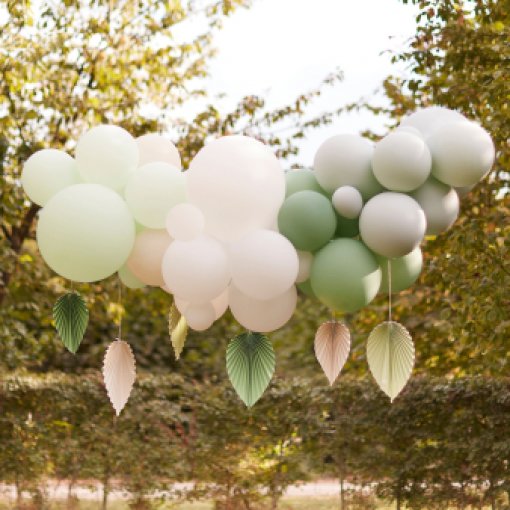 Kit Arco de balões com decorações suspensas - Verde
