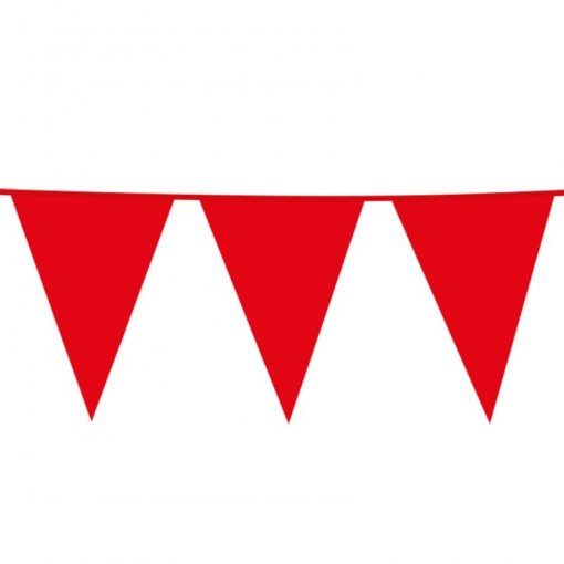 Bandeira Triangular 30x45cm Gigante 10m Vermelho