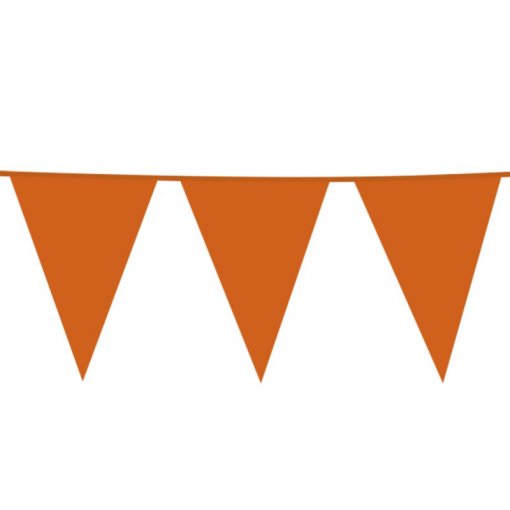 Bandeira Triangular 30x45cm Gigante 10m Laranja