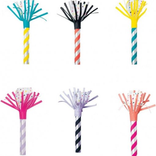 6 Línguas de Sogra Colridas com Franjas 