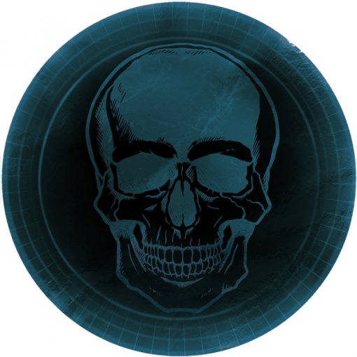 8 Pratos 23cm Boneshine Fever - Halloween