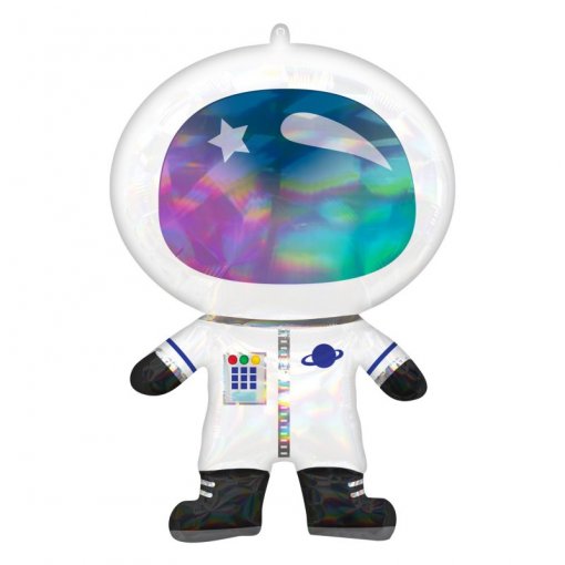 Balão Foil SuperShape Astronauta Holográfico Iridescente
