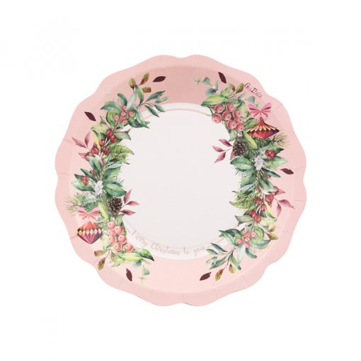 8 Pratos 21cm Cherry Christmas - Natal