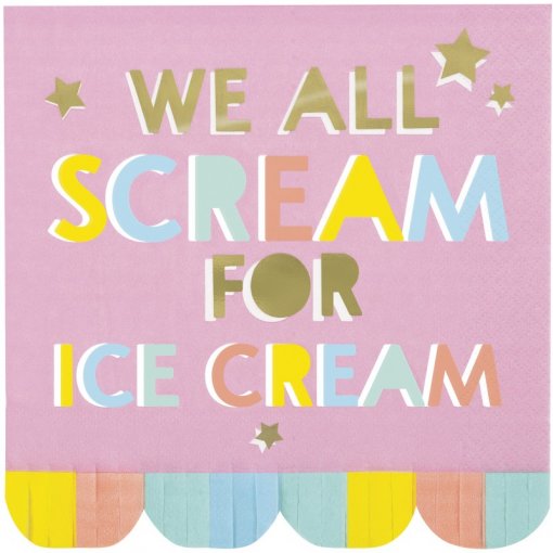 20 Guardanapos 'We all scream for ice cream'