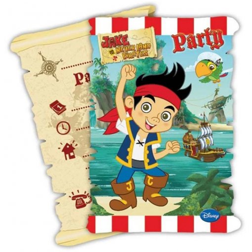 6 Convites Jake Pirata