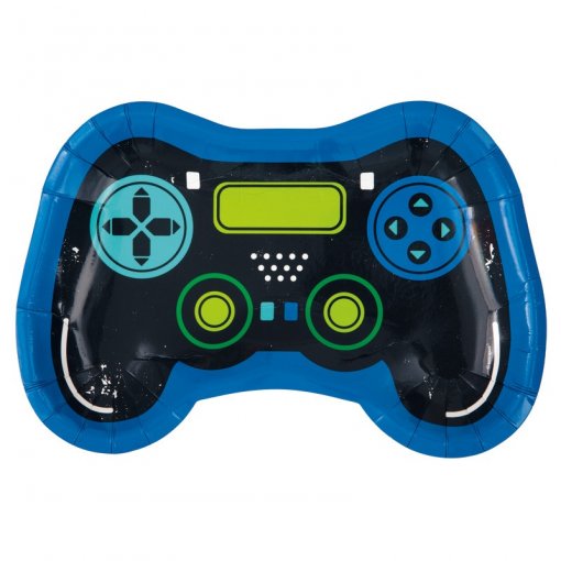 8 Pratos 23cm Comando Jogo - Gamer Birthday