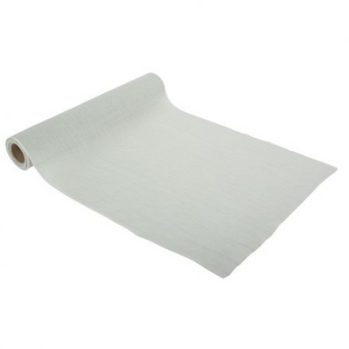 Corredor de mesa Mousseline Verde Eucalipto 28cm x 5m