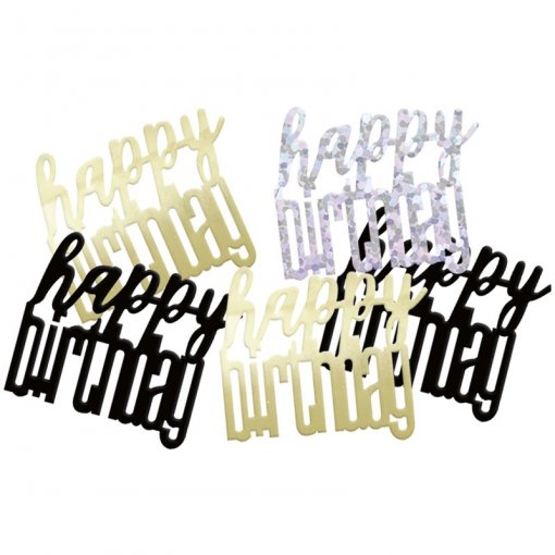 Confettis 14,2g Glitz Preto & Prateado & Dourado Foil