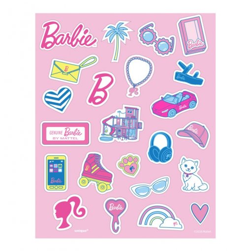 4 Folhas de Autocolantes Barbie