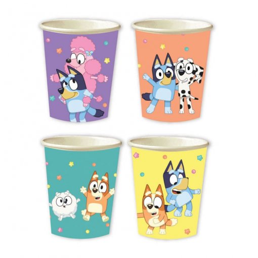 8 Copos 267ml Bluey e Bingo