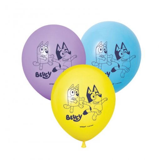 6 Balões latex 30cm Bluey e Bingo