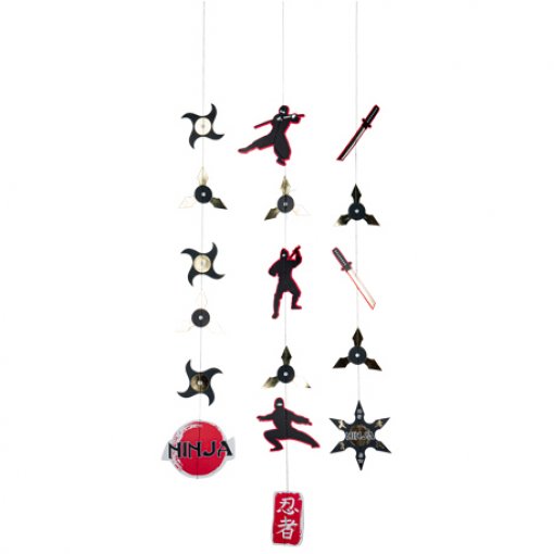 3 Decorações Pendentes 80-90cm Ninja