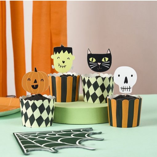 12 Formas para Cupcakes e Picks Personagens - Halloween