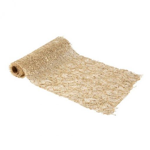 Caminho de Mesa 25cm Bordado com fios Dourados e Lantejoulas