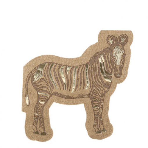 16 Guardanapos 32x30cm Kraft Safari Zebra