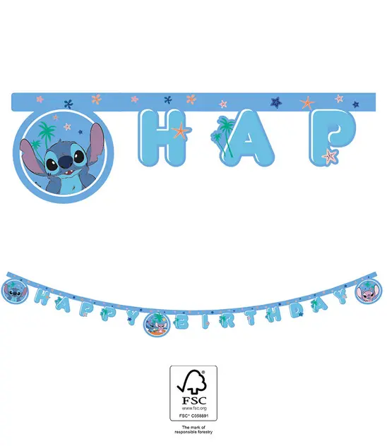 Grinalda Happy Birthday 200cm Stitch & Angel