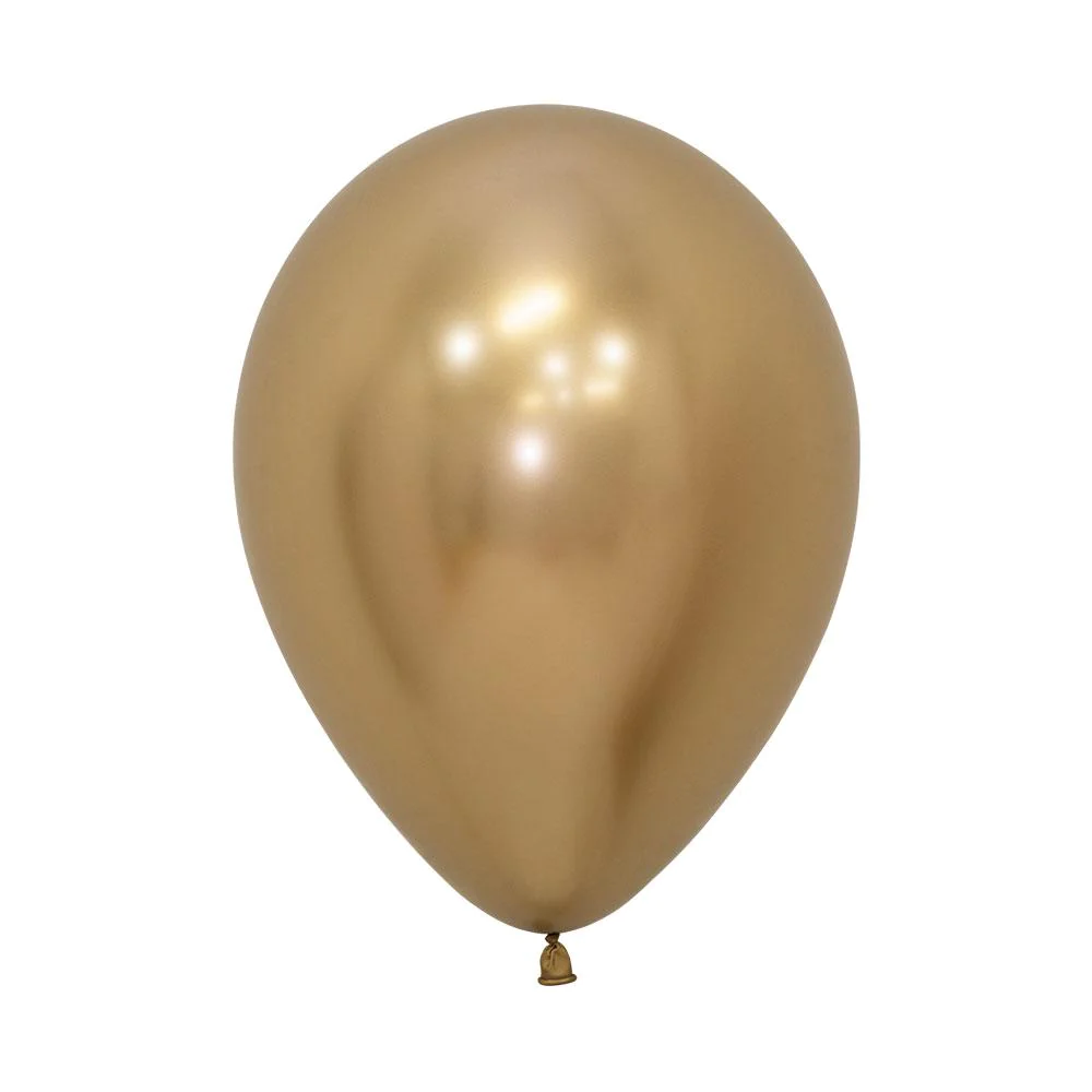 50 Balões latex R12 (30cm) - Reflex Gold - 970