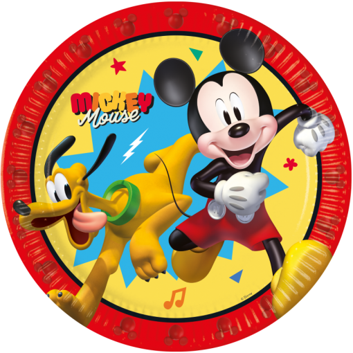 8 Pratos 23cm Mickey Jump Into Fun
