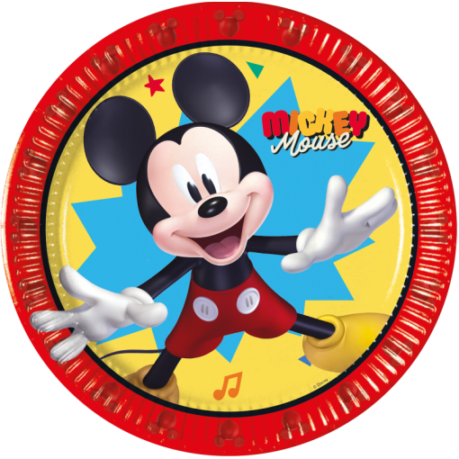 8 Pratos 20cm Mickey Jump Into Fun