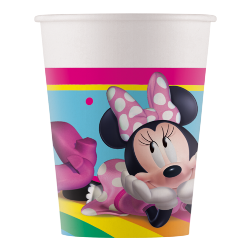 8 Copos 200ml Minnie Rainbow Make Me Smile