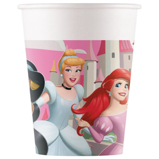 8 Copos 200ml Princess Create Your World