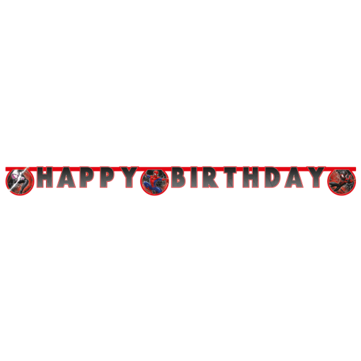 Grinalda Happy Birthday 2m Spider-Man (Homem-Aranha) World of Web 
