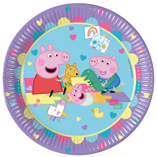 8 Pratos 23cm Peppa Pig Made With Love