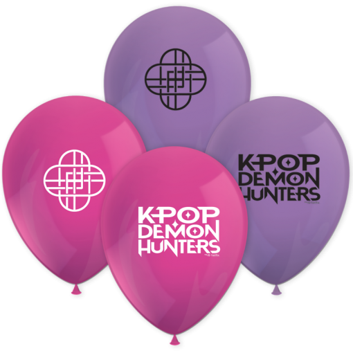 8 Balões Latex 11'' KPop Demon Hunters