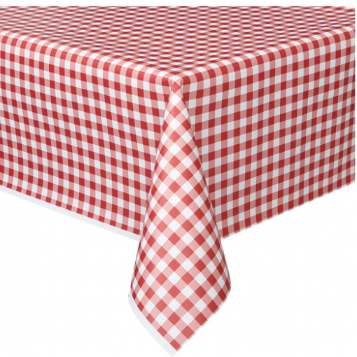 Toalha de mesa Quadrardos Vermelho e Branco 1,37x2,74m Picnic