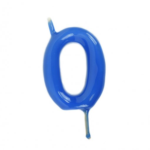 Vela Aniversário 6cm Azul Cian nº0