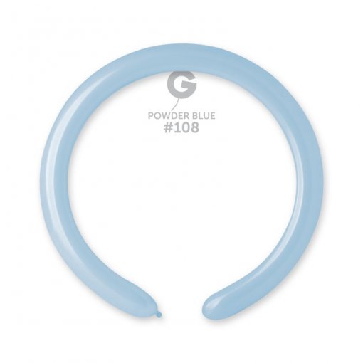 100 Balões latex Modelar 2'' (5cm) cor Powder Blue #108 - D4