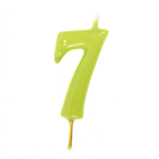 Vela Aniversário 6cm Pistáchio nº7