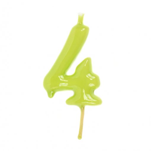 Vela Aniversário 6cm Pistáchio nº4