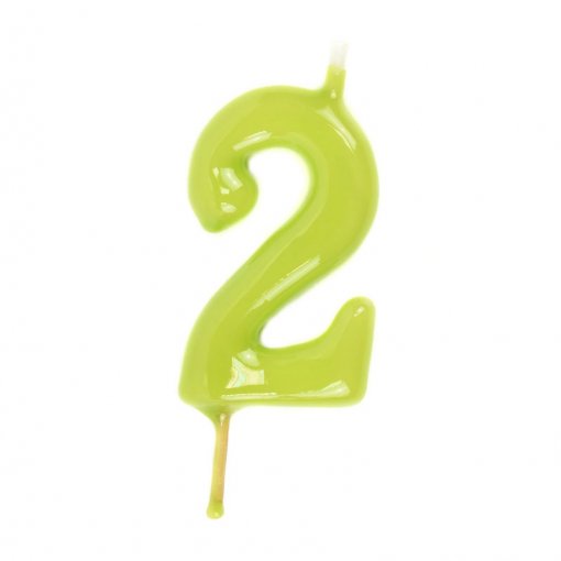 Vela Aniversário 6cm Pistáchio nº2