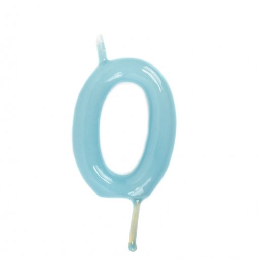 Vela Aniversário 6cm Azul Claro nº0