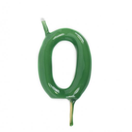 Vela Aniversário 6cm Verde nº0