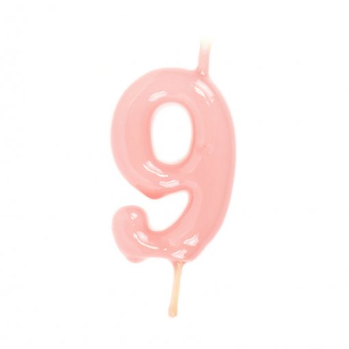 Vela Aniversário 6cm Rosa Claro nº9