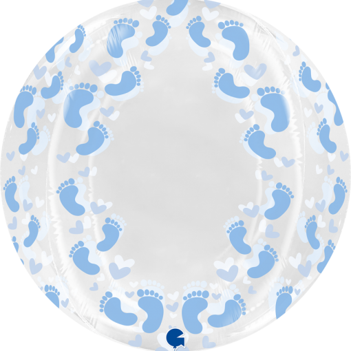 Balão Foil 48cm Pés Bebé Azul